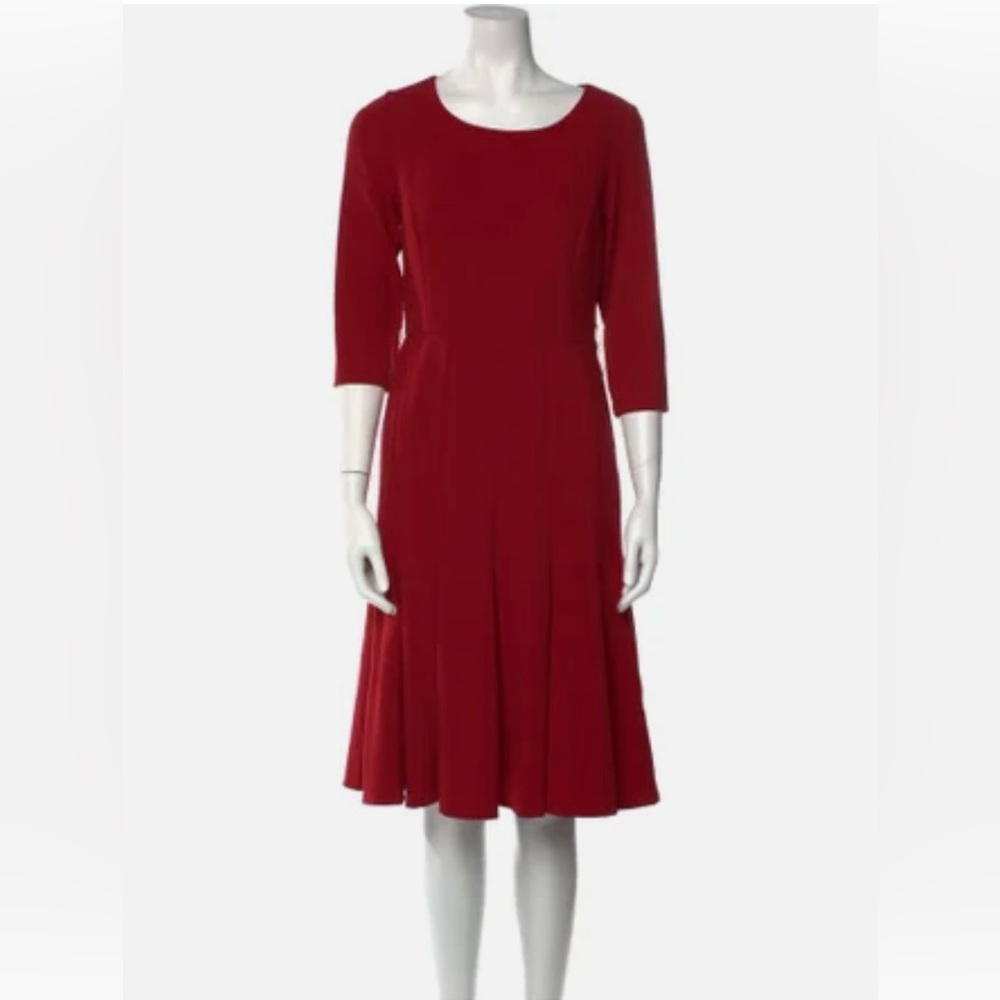 Lafayette 148 New York Red Midi Dress